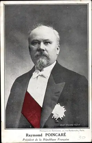 Ak Raymond Poincare, President de la Republique Francaise, Portrait