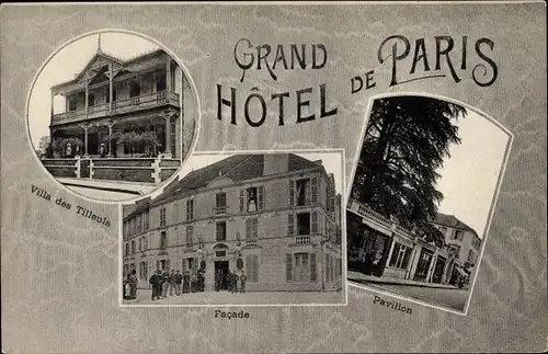 Ak Paris, Grand Hotel, Villa des Tilleuls, facade, pavillon