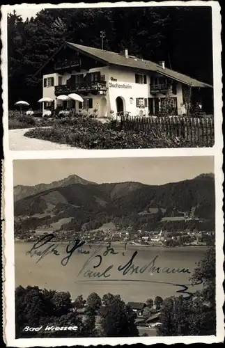 Ak Bad Wiessee in Oberbayern, Gasthaus, Pension Am Buchenhain, Panorama