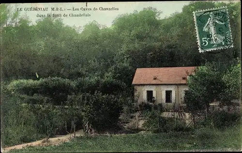 Ak Guédéniau Maine et Loire, Les Caves du Chanzelles dans la foret de Chandellais