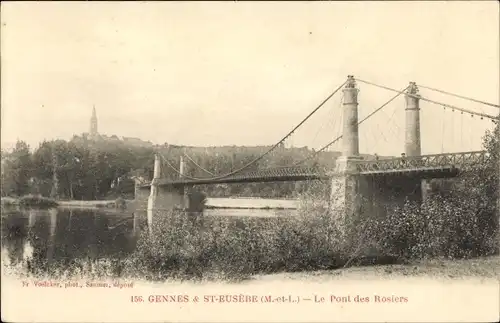 Ak Gennes Maine et Loire, Saint Eusebe, Le Pont des Rosiers