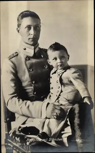 Ak Kronprinz Wilhelm von Preußen mit Sohn