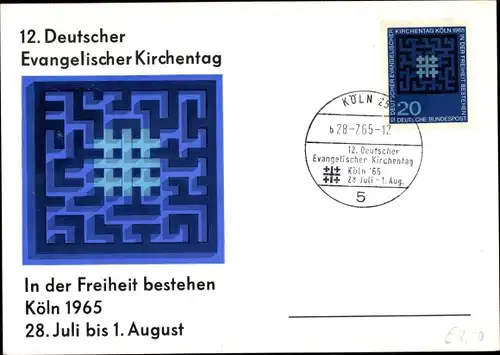 Ak Köln, 12. Deutscher Evangelischer Kirchentag 1965