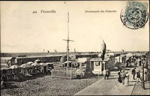 Ak Trouville Calvados, Promenade des Planches