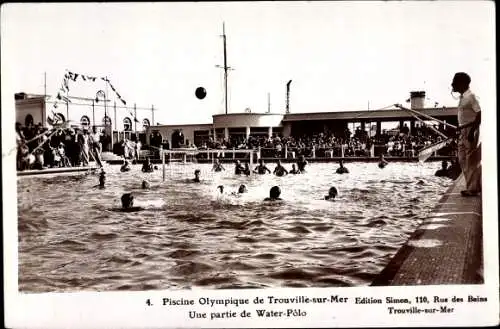 Ak Trouville sur Mer Calvados, Piscine Olympique, Water Polo