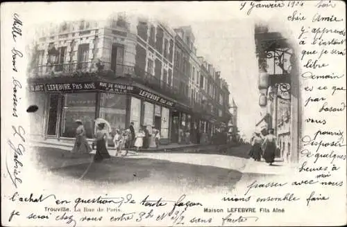 Ak Trouville Calvados, La Rue de Paris