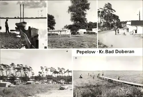 Ak Pepelow Am Salzhaff, Zeltplatz, Volleyballplatz, Strand, Meer