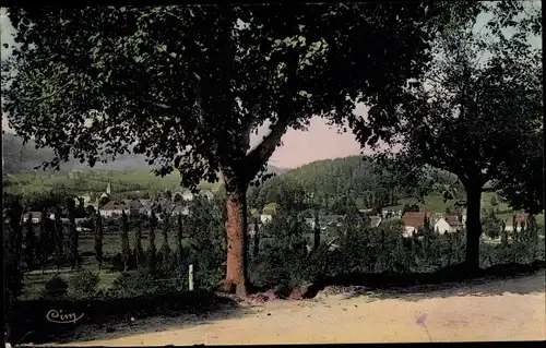 Ak Condat en Feniers Cantal, Vue generale