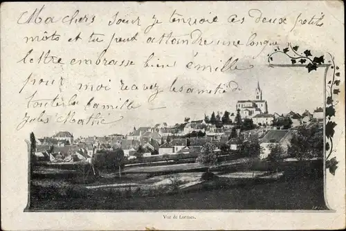 Ak Lormes Nièvre, Blick auf den Ort