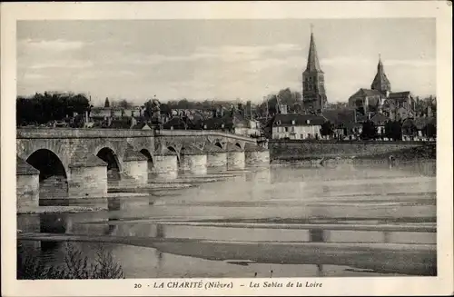 Ak La Charité Nièvre, Les Sables de la Loire