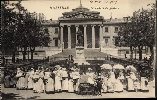 Ak Marseille Bouches du Rhône, Le Palais de Justice