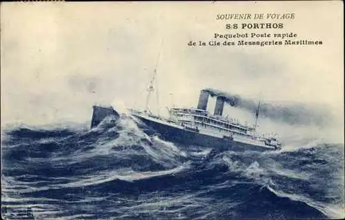 Ak MM Dampfer SS Porthos, Messageries Maritimes