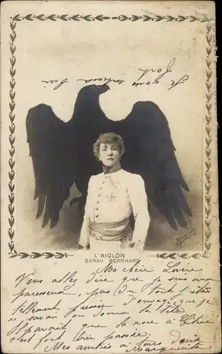 Ak Schauspielerin Sarah Bernhardt, L'Aiglon
