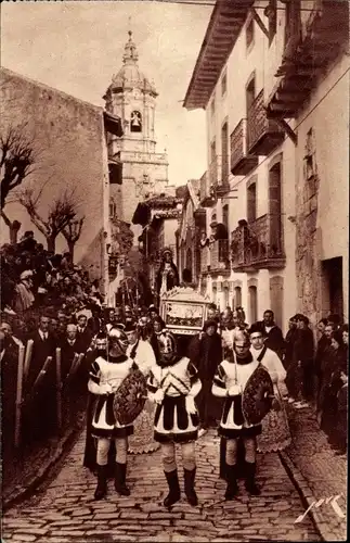 Ak Hondarribia Fuenterrabia Baskenland, Curieuses processions