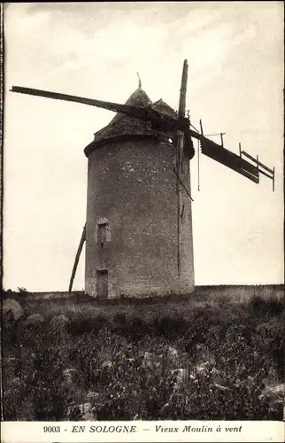 Ak En Sologne, Vieux Moulin a vent