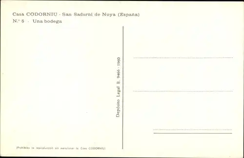Ak Casa Codorniu, San Sadurni de Noya, Una bodega
