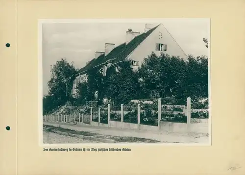 Foto Berlin Treptow Bohnsdorf, Reihenhäuser, Siedlung Falkenberg, Spar- und Bauverein