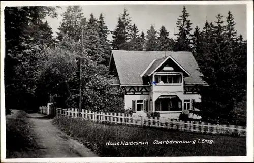 Foto Ak Oberbärenburg Altenberg im Erzgebirge, Haus Waldesruh