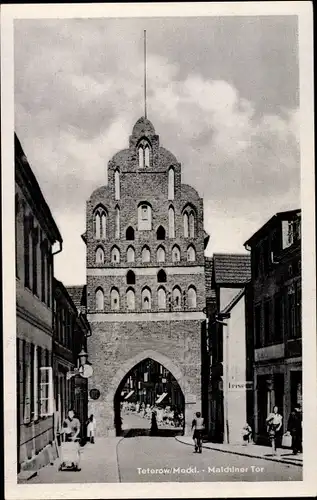 Ak Teterow in Mecklenburg, Malchiner Tor