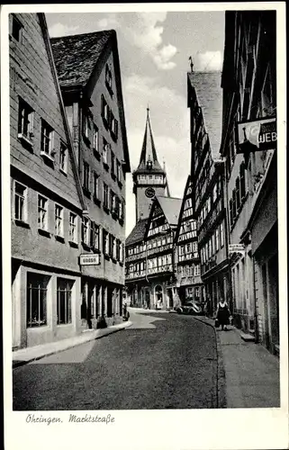 Ak Öhringen im Hohenlohekreis, Marktstraße