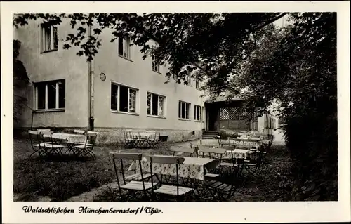 Ak Münchenbernsdorf in Thüringen, Hotel Pension Waldschlösschen