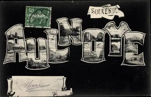 Buchstaben Ak Aulnoye Nord, Souvenir