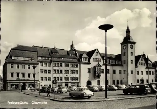 Ak Freiberg in Sachsen, Obermarkt