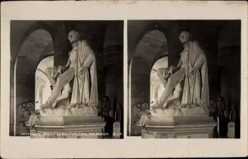 Stereo Ak Versailles Yvelines, Statue de Duc d'Orleans