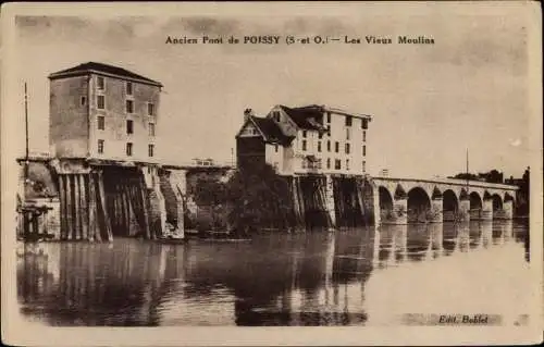 Ak Poissy Yvelines, Les Vieux Moulins