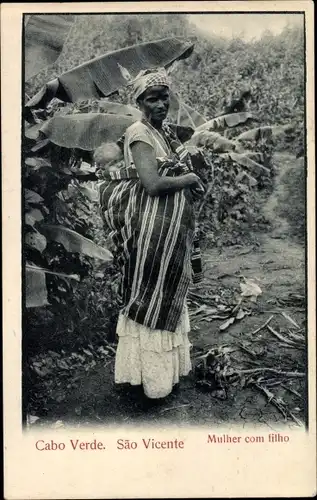 Ak São Vicente Cabo Verde Kap Verde, Mulher com Filho