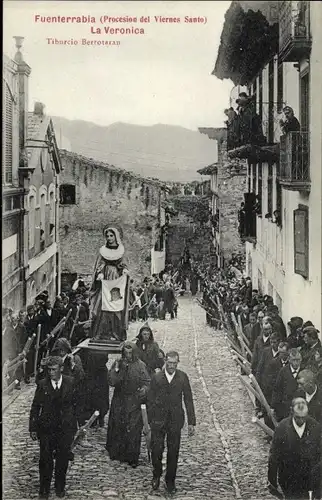Ak Hondarribia Fuenterrabia Baskenland, Procesion del Viernes Santo, La Veronica