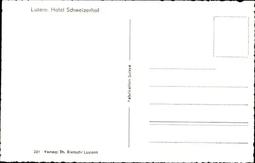 Ak Luzern Stadt Schweiz, Hotel Schweizerhof