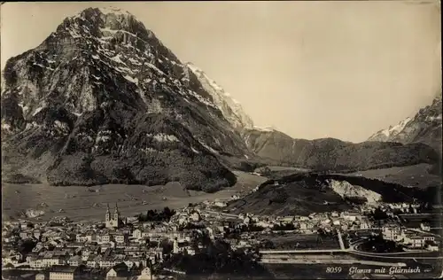 Ak Glarus Kanton Glarus Schweiz, Panorama mit Glärnisch