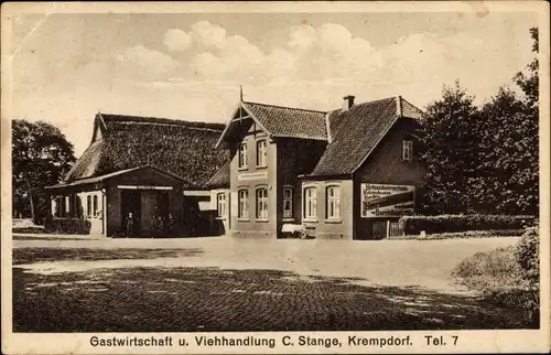 Ak Krempdorf Steinburg Holstein, Gastwirtschaft, Viehhandlung C. Stange