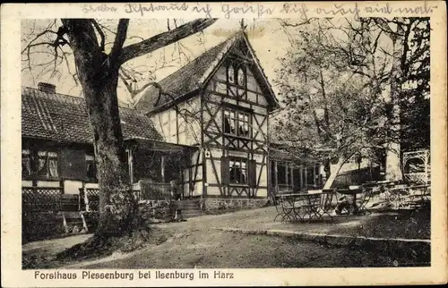 Ak Plessenburg Ilsenburg am Nordharz, Forsthaus