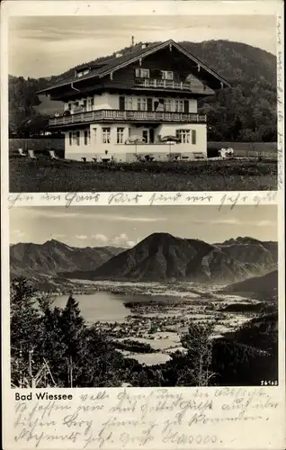 Ak Bad Wiessee in Oberbayern, Haus Ries, Panorama