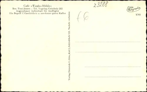 Ak Kleinwaabs Waabs in Holstein, Cafe Waabs Mühle