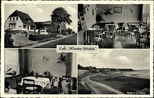 Ak Kleinwaabs Waabs in Holstein, Cafe Waabs Mühle, Strandpartie