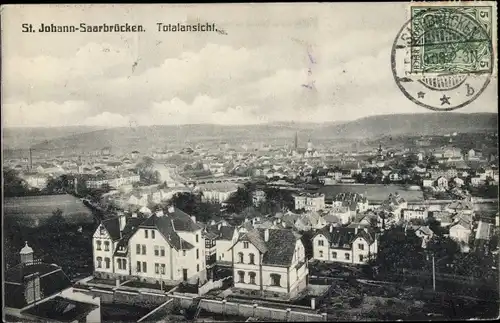 Ak St Johann Saarbrücken im Saarland, Panorama