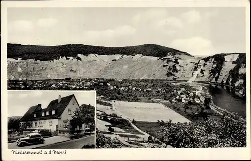 Ak Niederemmel an der Mosel Piesport, Bäckerei, Cafe Johann Kettern, Panorama