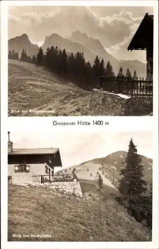 Ak Grassau in Oberbayern, Grassauer Hütte, Kampenwand, Hochplatte