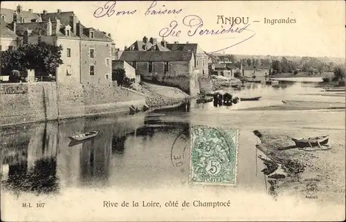 Ak Ingrandes Maine-et-Loire, Rive de la Loire, cote de Champtoce