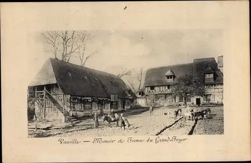 Ak Vauville Calvados, Manoir et Ferme du Grand Foyer