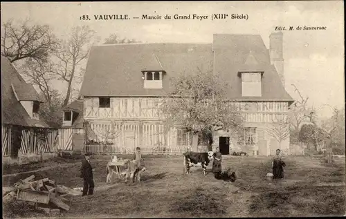 Ak Vauville Calvados, Manoir du Grand Foyer