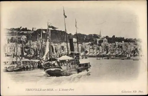 Ak Trouville sur Mer Calvados, L'Avant Port