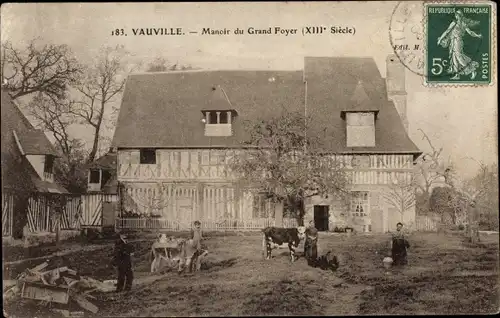 Ak Vauville Calvados, Manoir du Grand Foyer
