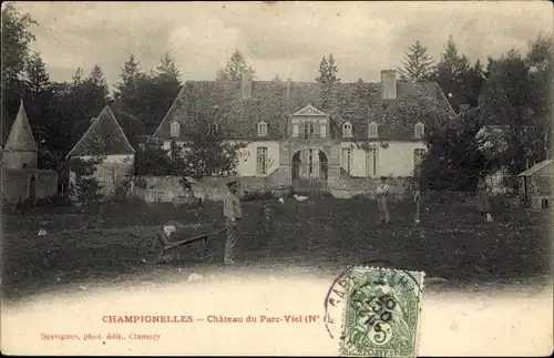 Ak Champignelles Yonne, Chateau du Parc Viel