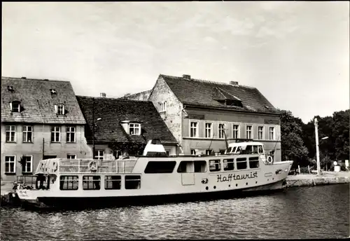 Ak Ueckermünde Mecklenburg Vorpommern, Fahrgastschiff Hafftourist