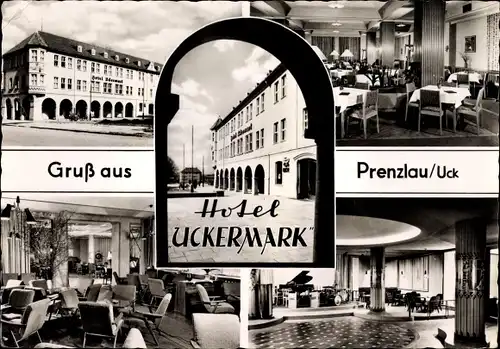 Ak Prenzlau in der Uckermark, Hotel Uckermark, Innenansicht