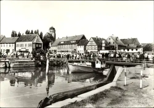 Ak Wolgast in Mecklenburg Vorpommern, Hafenpartie